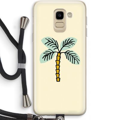 Palmboom: Samsung Galaxy J6 (2018) Transparant Hoesje met koord