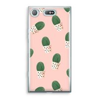 Cactusprint roze: Sony Xperia XZ1 Compact Transparant Hoesje Cactusprint roze: Sony Xperia XZ1 Compact Transparant Hoesje