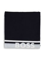 BOSS Kidswear couverture en coton à logo imprimé - Bleu