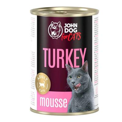 JOHN DOG For cats Turkey Mousse - nat kattenvoer - 400g