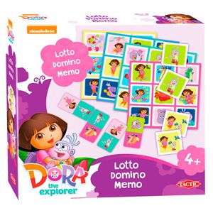 Tactic Dora 3-in-1 : Memo, Lotto, Domino Kaartspel Matchen