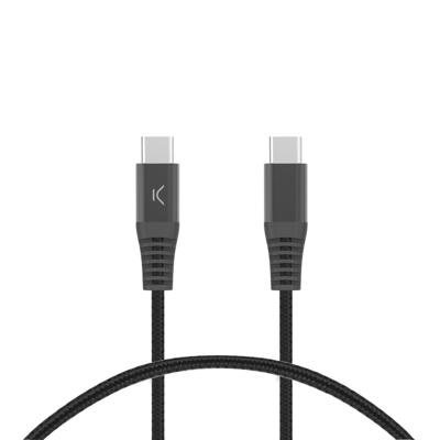 Kabel USB-C naar USB-C KSIX Zwart