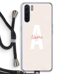 Strawberry Milkshake: Oppo A91 Transparant Hoesje met koord