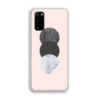 Marmeren cirkels: Samsung Galaxy S20 Transparant Hoesje