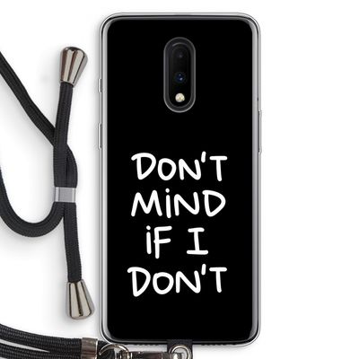 Don't Mind: OnePlus 7 Transparant Hoesje met koord