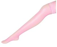 Sexy Linger over knie sokken Sexy Fishnet Lace nylon top mesh dij hoge kousen panty lange Panty's (roze)