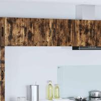 Keukenkast 2 pcs Gerookt eiken 40 x 31 x 40 cm Bewerkt hout
