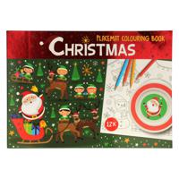 Kleurboek Placemat Kerst, 12st. - thumbnail