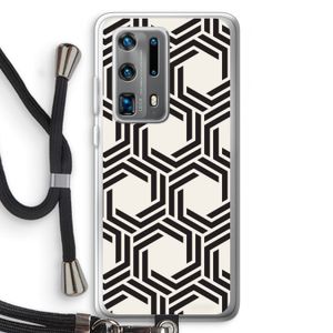Geometrisch patroon: Huawei P40 Pro Plus Transparant Hoesje met koord