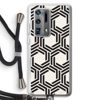 Geometrisch patroon: Huawei P40 Pro Plus Transparant Hoesje met koord