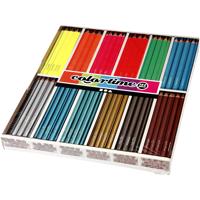Creativ Company Driehoekige kleurpotloden - metallic en neon, 144st.