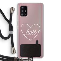 Best heart pastel: Samsung Galaxy A51 5G Transparant Hoesje met koord