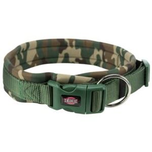 Trixie Premium Hondenhalsband - S/M: 35-42 cm x 15 mm - Bosgroen