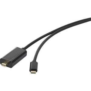 Renkforce USB-C / Mini-displayport Adapterkabel USB-C stekker, Mini DisplayPort-stekker 1.00 m Zwart RF-3421682 USB-C-displaykabel