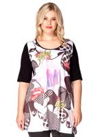 Yoek Shirt flare BANG! | Zwart | Maat XXL