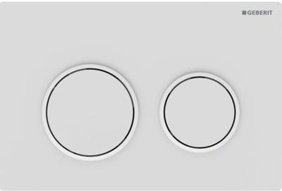 Geberit Omega 20 bedieningspaneel mat wit voor Geberit Omega inbouwreservoir 12cm