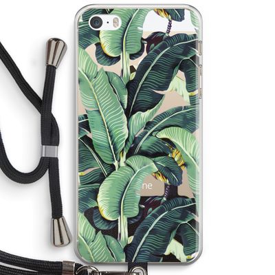 Bananenbladeren: iPhone 5 / 5S / SE Transparant Hoesje met koord