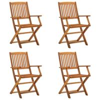 Tuinstoelen inklapbaar 4 st massief acaciahout