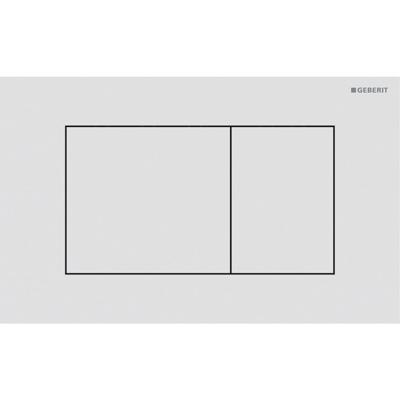 Geberit Drukplaat Sigma 40, 2-toets Square RVS Mat Wit