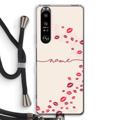 Kusjes: Sony Xperia 1 III Transparant Hoesje met koord