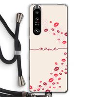 Kusjes: Sony Xperia 1 III Transparant Hoesje met koord