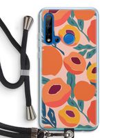 Perzik: Huawei P20 Lite (2019) Transparant Hoesje met koord
