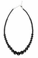 Ketting kralen zwart Ketting kralen zwart