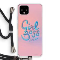 Girl boss: Pixel 4 Transparant Hoesje met koord