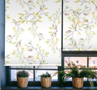 Aquarel groene bladeren patroon rolgordijn woonkamer
