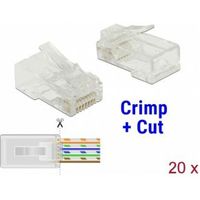 Delock 86453 RJ45 Krimp+Cut-stekker Cat.6 UTP 20 stuks - thumbnail