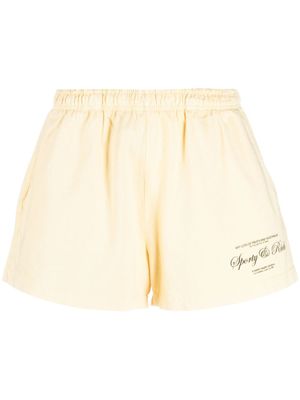 Sporty & Rich short court en coton à logo imprimé - Tons neutres