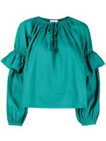 Ulla Johnson blouse à manches bouffantes - Vert - thumbnail