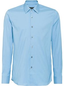 Prada chemise cintrée en popeline - Bleu