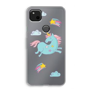 Vliegende eenhoorn: Google Pixel 4a Transparant Hoesje