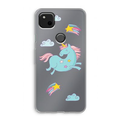 Vliegende eenhoorn: Google Pixel 4a Transparant Hoesje
