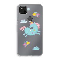 Vliegende eenhoorn: Google Pixel 4a Transparant Hoesje