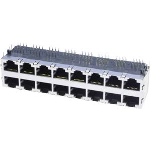 econ connect Doppelstock 16xRJ45 geschirmt . 3022S8 Bus, inbouw horizontaal Aantal polen (sensoren) 8P8C Metaal 1 stuk(s)