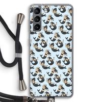 Zeemeermin: Samsung Galaxy S21 Transparant Hoesje met koord