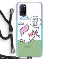 Unicorn: Oppo A72 Transparant Hoesje met koord