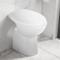 Toilet verhoogd 7 cm soft-close randloos keramiek wit - thumbnail