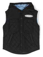 DSQUARED2 KIDS gilet matelassé à patch logo - Noir