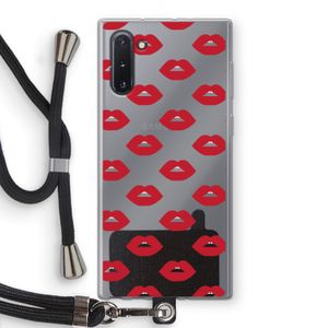 Lips: Samsung Galaxy Note 10 Transparant Hoesje met koord