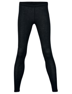 Dames Legging Zijde Wol Engel Natur Kleur Zwart Maat 38/40 - Medium
