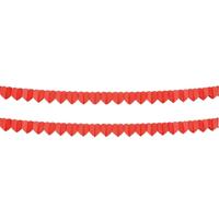 Boland Hartjes slinger - 2x - rood - 4 meter - papier - valentijnsdag - liefde thema