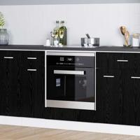 Ovenkast Zwart eiken 60 x 46 x 81.5 cm Bewerkt hout Ovenkast Zwart eiken 60 x 46 x 81.5 cm Bewerkt hout