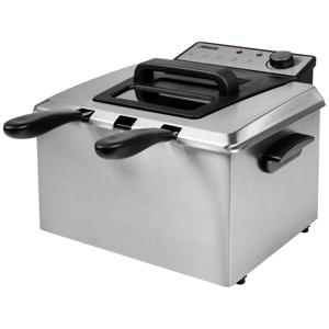 Princess 185000 Friteuse met koudezone 5 l 3270 W Zwart, Zilver (mat)