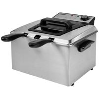 Princess 185000 Friteuse met koudezone 5 l 3270 W Zwart, Zilver (mat)