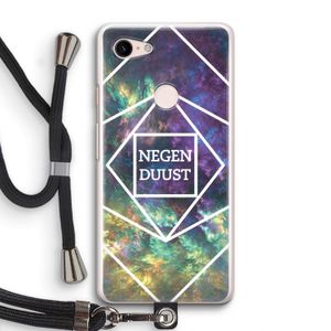 Negenduust ruimte: Pixel 3 Transparant Hoesje met koord