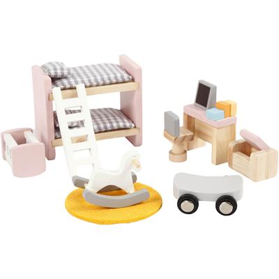 VIGA meubilair voor poppenhuis, de kinderkamer, afm 2x2x7,5 cm, 8 onderdelen/ 1 set
