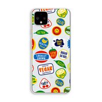 Fruitsticker: Pixel 4 XL Transparant Hoesje